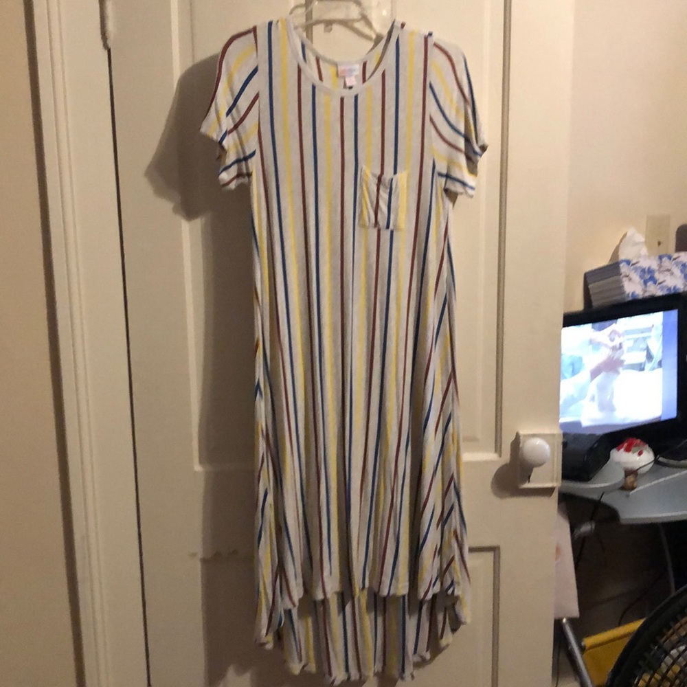 Lularoe Carly dress striped size small